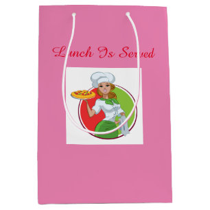 Sacola Para Presentes Média Saco de Almoço Rosa