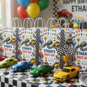 Sacola Para Presentes Média Saco de aniversário personalizado de carro de corr