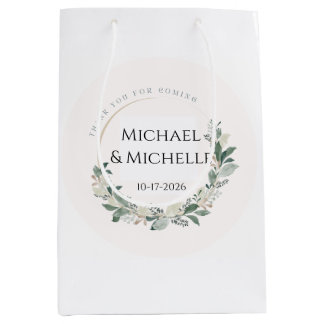 Sacola Para Presentes Média Saco de boas-vindas de casamento minimalista moder