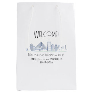 Sacola Para Presentes Média Saco de boas-vindas personalizado para casamento e
