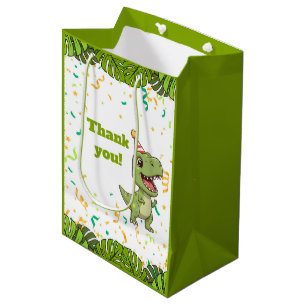 Sacola Para Presentes Média Saco de Favor de Aniversário de Dinossauro