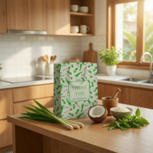 Sacola Para Presentes Média Saco de Papel com Padrão Personalizado de Folha de