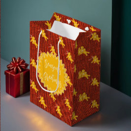 Sacola Para Presentes Média Saco de Papel de Natal Personalizado com Biscoito