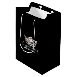 Sacola Para Presentes Média Saco de prata do presente da coroa da senhorita