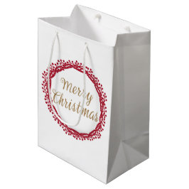Sacola Para Presentes Média Saco de prenda de morango de Natal