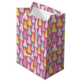 Sacola Para Presentes Média Saco de Presente Coelho da Páscoa Rosa Fofo