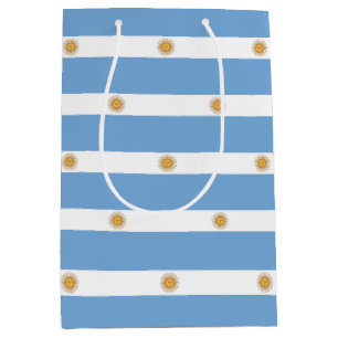 Sacola Para Presentes Média Saco de Presente com a bandeira da Argentina