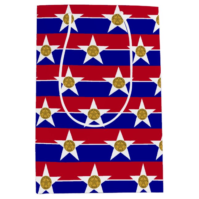 Sacola Para Presentes Média Saco de presente com a bandeira da cidade de Dalla (Frente)