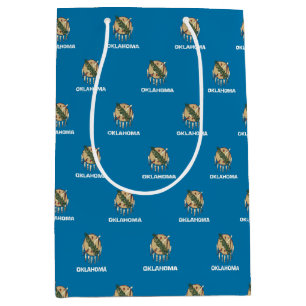 Sacola Para Presentes Média Saco de presente com a bandeira de Oklahoma, EUA