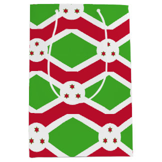 Sacola Para Presentes Média Saco de Presente com a bandeira do Burundi