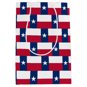 Sacola Para Presentes Média Saco de presente com a bandeira do Texas, EUA