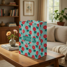 Sacola Para Presentes Média Saco de Presente com Padrão de Margarida Personali