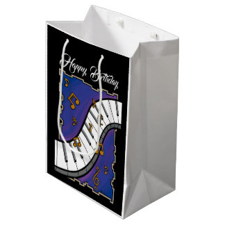 Sacola Para Presentes Média Saco de presente com tema musical