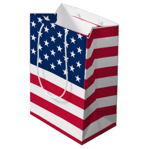 Sacola Para Presentes Média Saco de Presente da Bandeira dos EUA Patriótico
