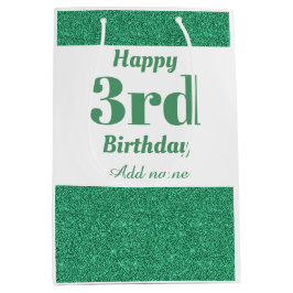 Sacola Para Presentes Média saco de presente de aniversário de 3 anos personal