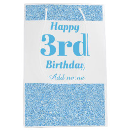 Sacola Para Presentes Média saco de presente de aniversário de 3 anos personal