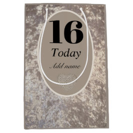 Sacola Para Presentes Média Saco de presente de aniversário de veludo personal