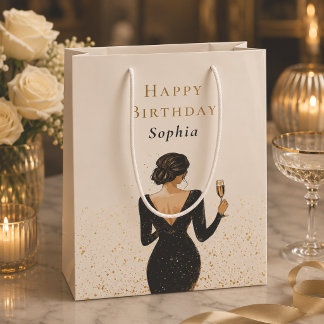 Sacola Para Presentes Média Saco de Presente de Aniversário Personalizado Eleg