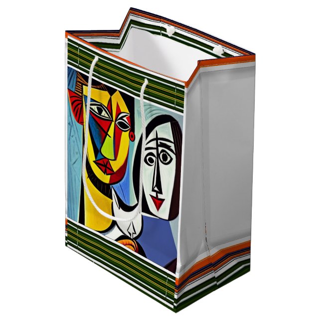 Sacola Para Presentes Média Saco de Presente de Arte Abstrata (Frente inclinada)