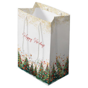 Sacola Para Presentes Média Saco de Presente de Árvore de Natal Elegante Spark
