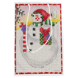 Sacola Para Presentes Média Saco de presente de boneco de neve