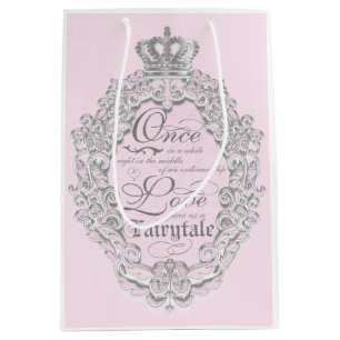Sacola Para Presentes Média Saco de presente de casamento rosa princesa vintag