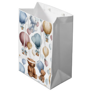 Sacola Para Presentes Média Saco de Presente de Churrasco de Bebê em Aquarela