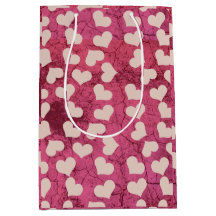 Saco de presente de design de Crack do Coração