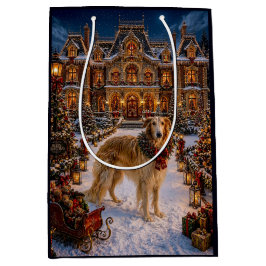 Sacola Para Presentes Média Saco de Presente de Férias Borzoi