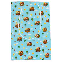 Saco de Presente de Gato de Verão Engraçado com Pa