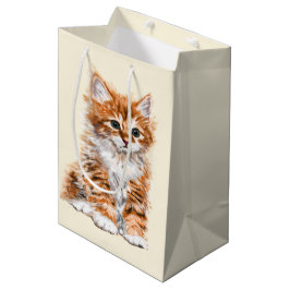 Sacola Para Presentes Média Saco de Presente de Gato Fofo