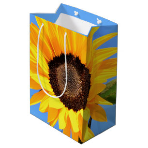 Sacola Para Presentes Média Saco de Presente de Girassol Amarelo