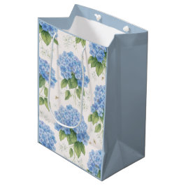 Sacola Para Presentes Média Saco de Presente de Hortênsia Azul | Botânico
