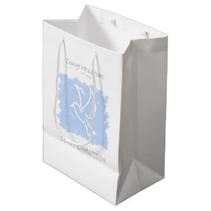 Sacola Para Presentes Média Saco de presente de meio de confirmação - azul