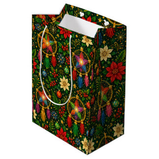 Sacola Para Presentes Média Saco de Presente de Natal Lanterna Estrela Tom Joi