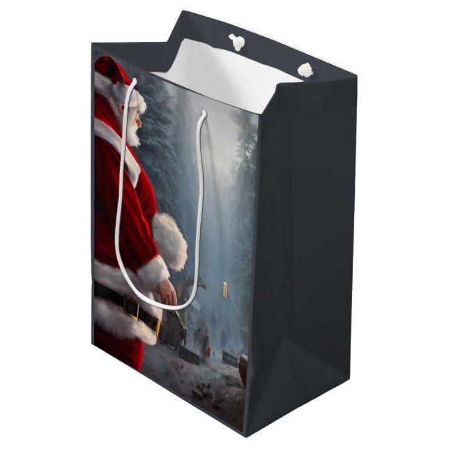 Sacola Para Presentes Média Saco de Presente de Natal Médio (Frente inclinada)