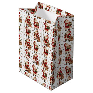 Sacola Para Presentes Média Saco de presente de Natal médio da Floresta do Pap