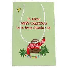 Sacola Para Presentes Média Saco de presente de Natal Stanley Sloth