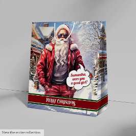 Sacola Para Presentes Média Saco de Presente de Nome Personalizado Natal Papai