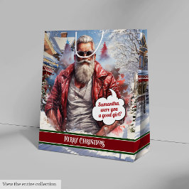 Sacola Para Presentes Média Saco de Presente de Nome Personalizado Papai Noel
