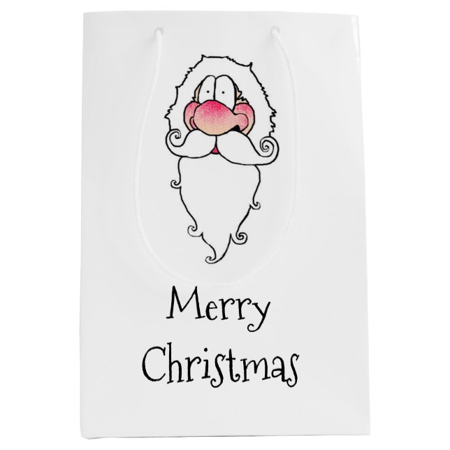 Sacola Para Presentes Média Saco de Presente de Papai Noel (Frente)