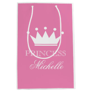 Sacola Para Presentes Média Saco de presente de princesa rosa personalizada pa