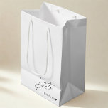 Sacola Para Presentes Média Saco de presente de proposta de madrinha moderno s<br><div class="desc">Saco de presente de madrinha personalizado com design moderno em preto e branco.</div>