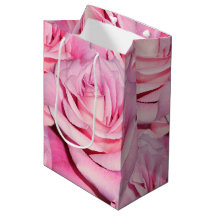 Saco de presente de rosa rosa