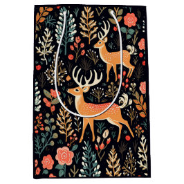 Sacola Para Presentes Média Saco de Presente de Veado Whimsical - Médio
