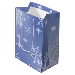 Sacola Para Presentes Média Saco de Presente Decorativo de Floco de Neve de Fe