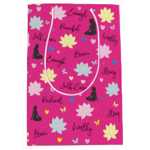 Saco de Presente | Design Floral de Lótus de Empod