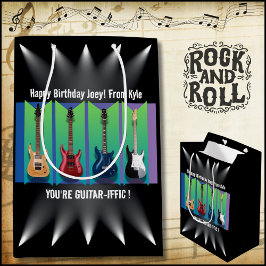 Sacola Para Presentes Média Saco de Presente Destaque Coleção de Guitarra Elét
