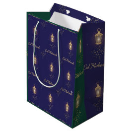Sacola Para Presentes Média Saco de Presente Eid Verde Azul