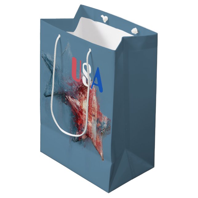 Sacola Para Presentes Média Saco de Presente EUA (Frente inclinada)